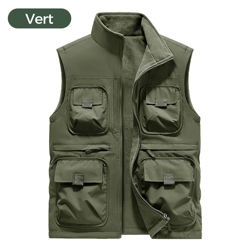 Gilet Rembourré Réversible Multi-Poches pour Hommes & Femmes