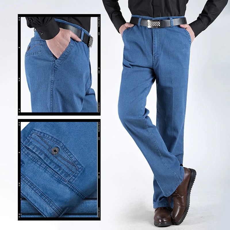 📢📢60 % de réduction !!! 🎅 Jeans taille haute à coupe droite pour hommes