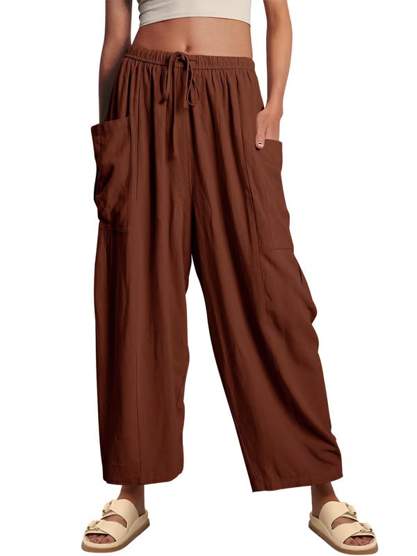 ⏳Offre à durée limitée : 50 % de réduction💥👖Pantalon de loisirs en lin à jambes larges pour femme