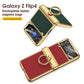 Étui électrolytique en cuir à charnière magnétique pour Galaxy Z Flip4 Flip3 5G