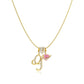 💖Dernier jour : 50 % de réduction ✨ Collier avec pendentif lettre de A à Z et trois breloques🎀