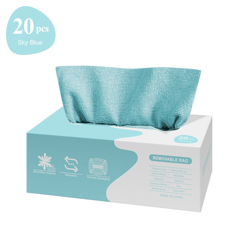 Essuie-Tout Réutilisables en Microfibre - Boîte de 20 Pièces Lavables et Écologiques