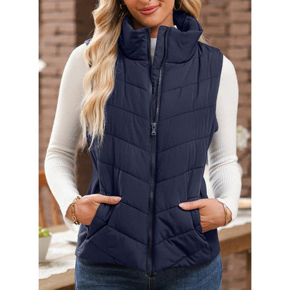 👚 50% DE RÉDUCTION ! ✨ Gilet Matelassé Sans Manches Femme - Léger & Confortable, Parfait pour les Tenues Décontractées ou Élégantes 💫