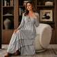 Best-seller🏆👗 Robe midi à volants avec motif en forme de cœur – Coupe trapèze flatteuse et tissu léger, idéale pour les voyages ou les sorties entre amis