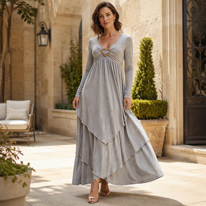 Best-seller🏆👗 Robe midi à volants avec motif en forme de cœur – Coupe trapèze flatteuse et tissu léger, idéale pour les voyages ou les sorties entre amis