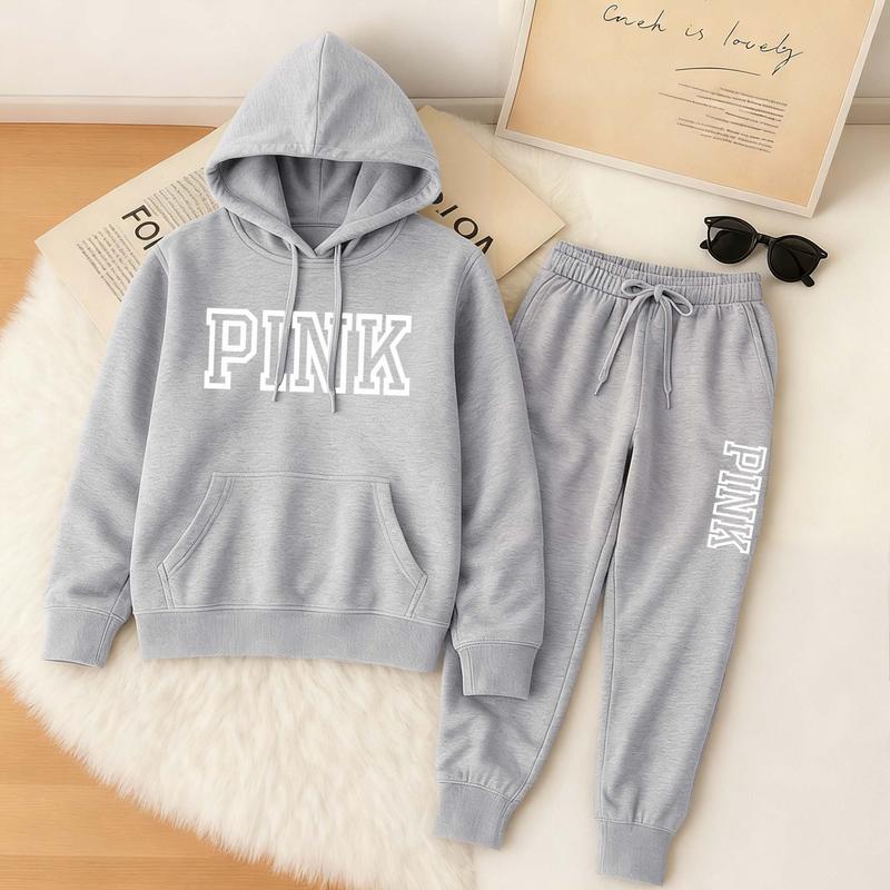 Ensemble unisexe composé d'un sweat à capuche oversize uni et d'un pantalon de jogging