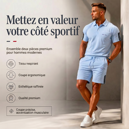 Ensemble Short et T-Shirt À Manches Courtes Décontracté pour Homme