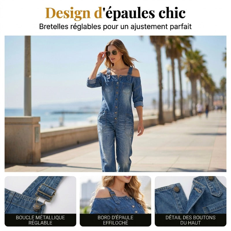 Combinaison ample à jambes larges et poches
