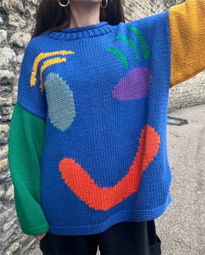 Joyeux dimanche-Pull en Tricot pour Femmes