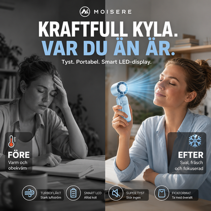 🌬️ PROMO -50% ! ✨ Mini Ventilateur Turbo Portable – Plaque Refroidissement, Affichage LED Vitesse, Moteur Sans Balais Silencieux, 130mm · 3 Coloris 🔥 Achetez 2 & Économisez