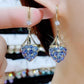 Nouvelles boucles d'oreilles en diamant en forme de cœur