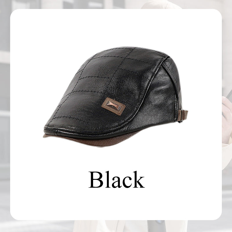 Nouveau béret en cuir à la mode