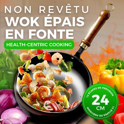 🔥Wok Épais en Fonte Non Revêtu🎁C'est le dernier jour de la promotion🚨 !