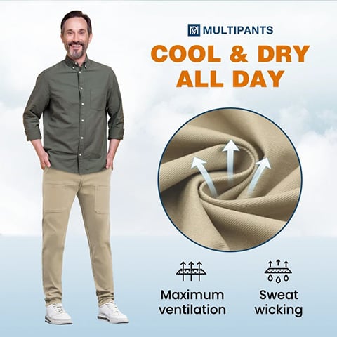 🔥 SOLDES 50 % DE RÉDUCTION 🥰Pantalon cargo haut, extensible et résistant, avec plusieurs poches