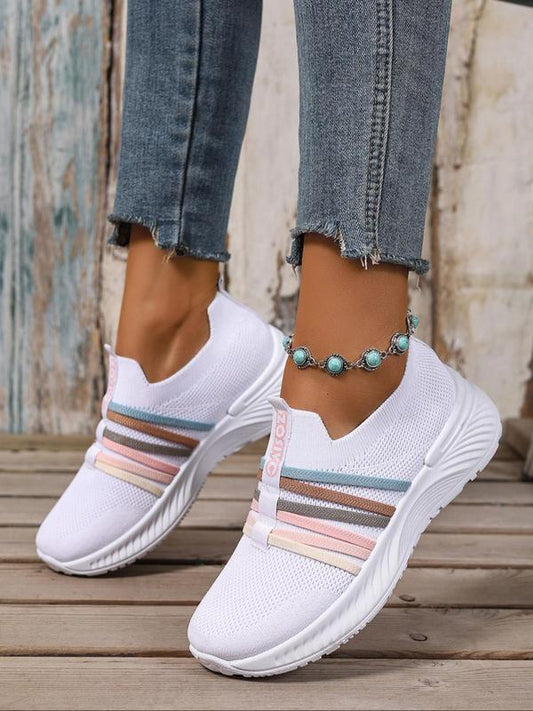 👟 🏃 Baskets slip-on respirantes en mesh pour femmes – Légères, confortables et parfaites au quotidien 🌸