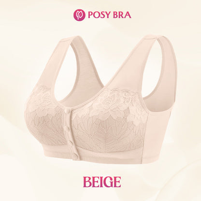 Soutien-gorge galbant sans fil confortable avec boutons sur le devant
