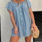 Robe en jean décontractée à manches courtes