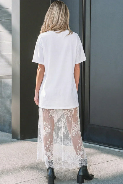 🔥Profitez dès maintenant de 49 % de réduction✨T-shirt à manches courtes et motif floral en patchwork / Robe longue ample