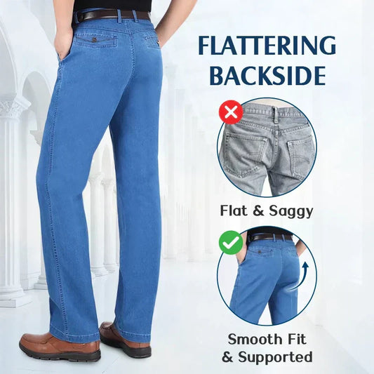 📢📢60 % de réduction !!! 🎅 Jeans taille haute à coupe droite pour hommes