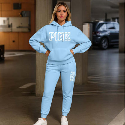 Ensemble unisexe composé d'un sweat à capuche oversize uni et d'un pantalon de jogging