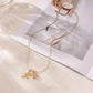 💖Dernier jour : 50 % de réduction ✨ Collier avec pendentif lettre de A à Z et trois breloques🎀