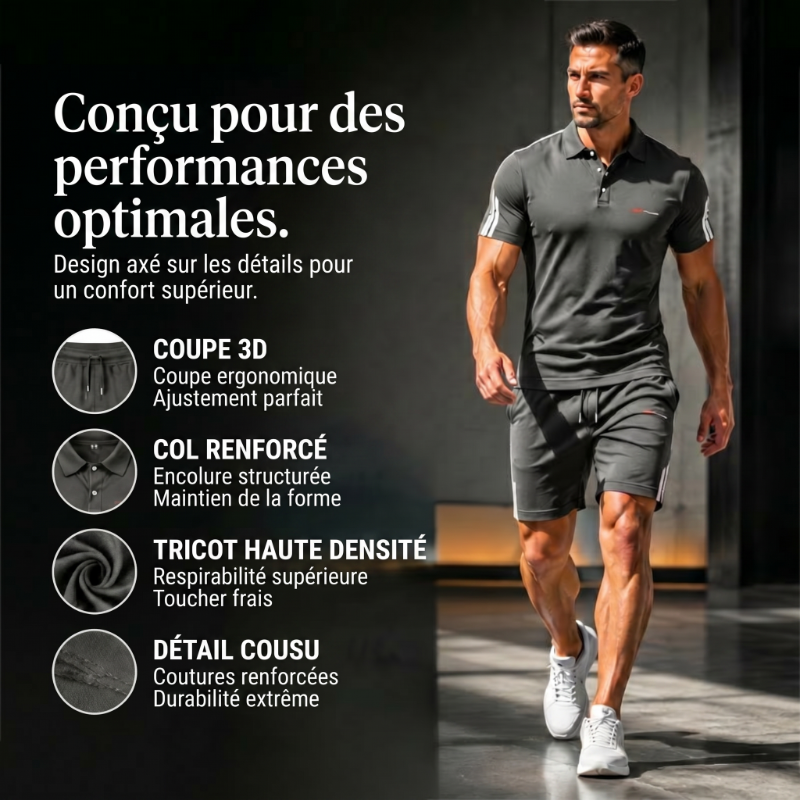 Ensemble Short et T-Shirt À Manches Courtes Décontracté pour Homme