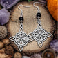 Boucles d'oreilles pendantes vintage avec motif de nœud celtique
