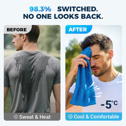 🔥Offre spéciale été ! 1 acheté = 1 offert !⚡Plus de 50 000 vendus !❄️Serviette rafraîchissante anti-transpiration à utiliser partout et à tout moment ! Réutilisable, douce, absorbante et rafraîchissante.