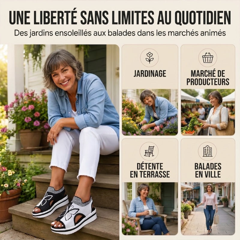 👡 Sandales plates à bout ouvert pour femme – talon compensé confortable, style aérien, idéales pour la plage, les vacances et le quotidien