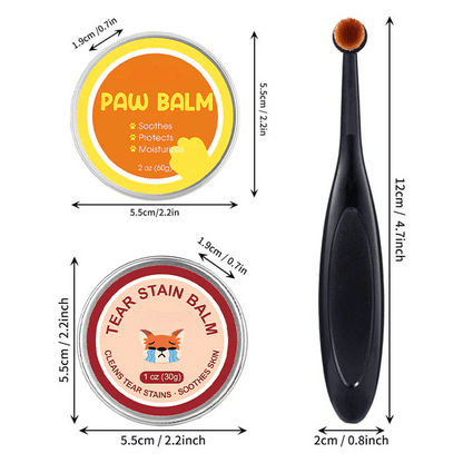 🐾 50% DE RÉDUCTION! ❤️ Crème Anti-Larmes pour Animaux & Set de Brosse – Nettoie en Douceur, Réduit les Taches & Idéal pour Chiens et Chats 🐶