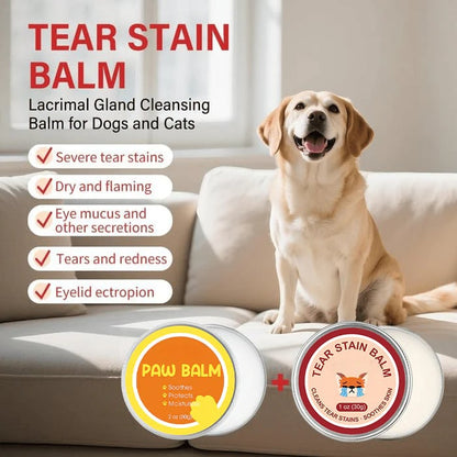 🐾 50% DE RÉDUCTION! ❤️ Crème Anti-Larmes pour Animaux & Set de Brosse – Nettoie en Douceur, Réduit les Taches & Idéal pour Chiens et Chats 🐶