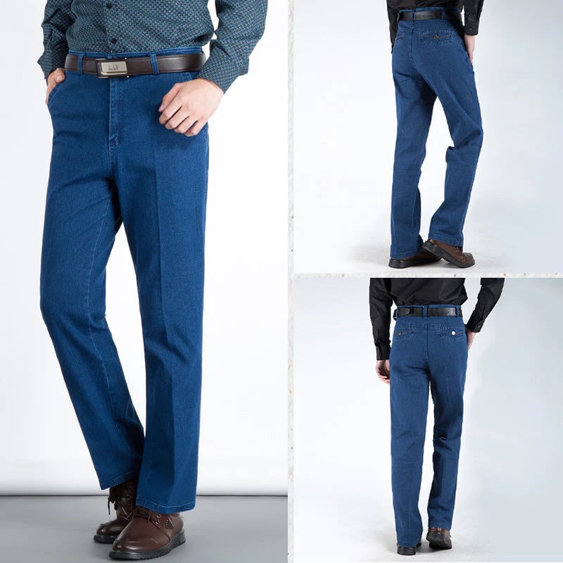 📢📢60 % de réduction !!! 🎅 Jeans taille haute à coupe droite pour hommes