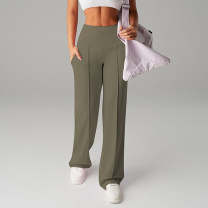⏰ 50% DE RÉDUCTION! 💫 Pantalon droit ample uni pour femme ❄️👖