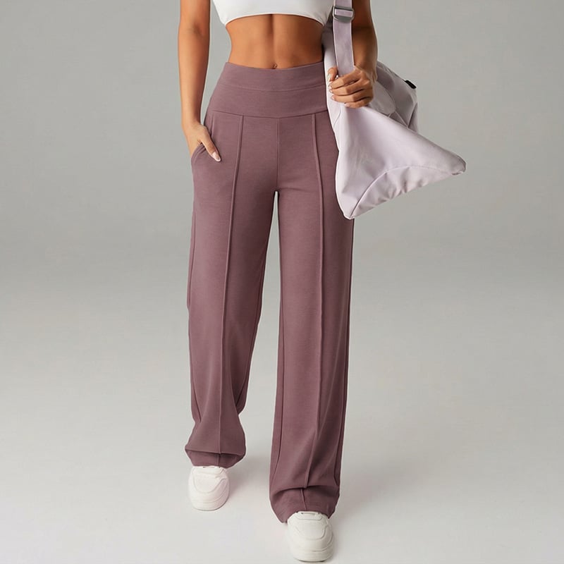 ⏰ 50% DE RÉDUCTION! 💫 Pantalon droit ample uni pour femme ❄️👖