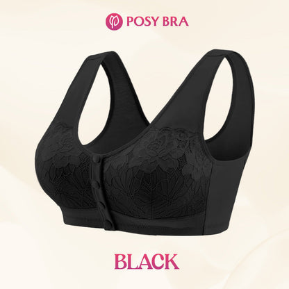 Soutien-gorge galbant sans fil confortable avec boutons sur le devant