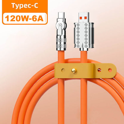 Câbles de données à charge rapide anti-rupture à 180° (120 W)