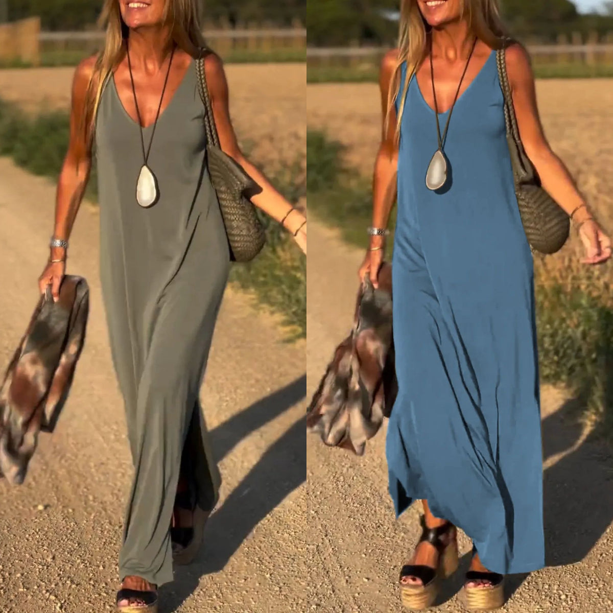 ✨offre limitée dans le temps✨Robe dos nu à col en V pour femmes