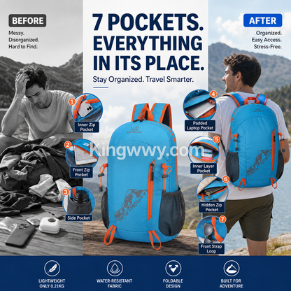 🎉 Soldes 2026 — Plus de 37 400 vendus!⛺ Sac à dos de camping ultra‑léger, pliable et imperméable