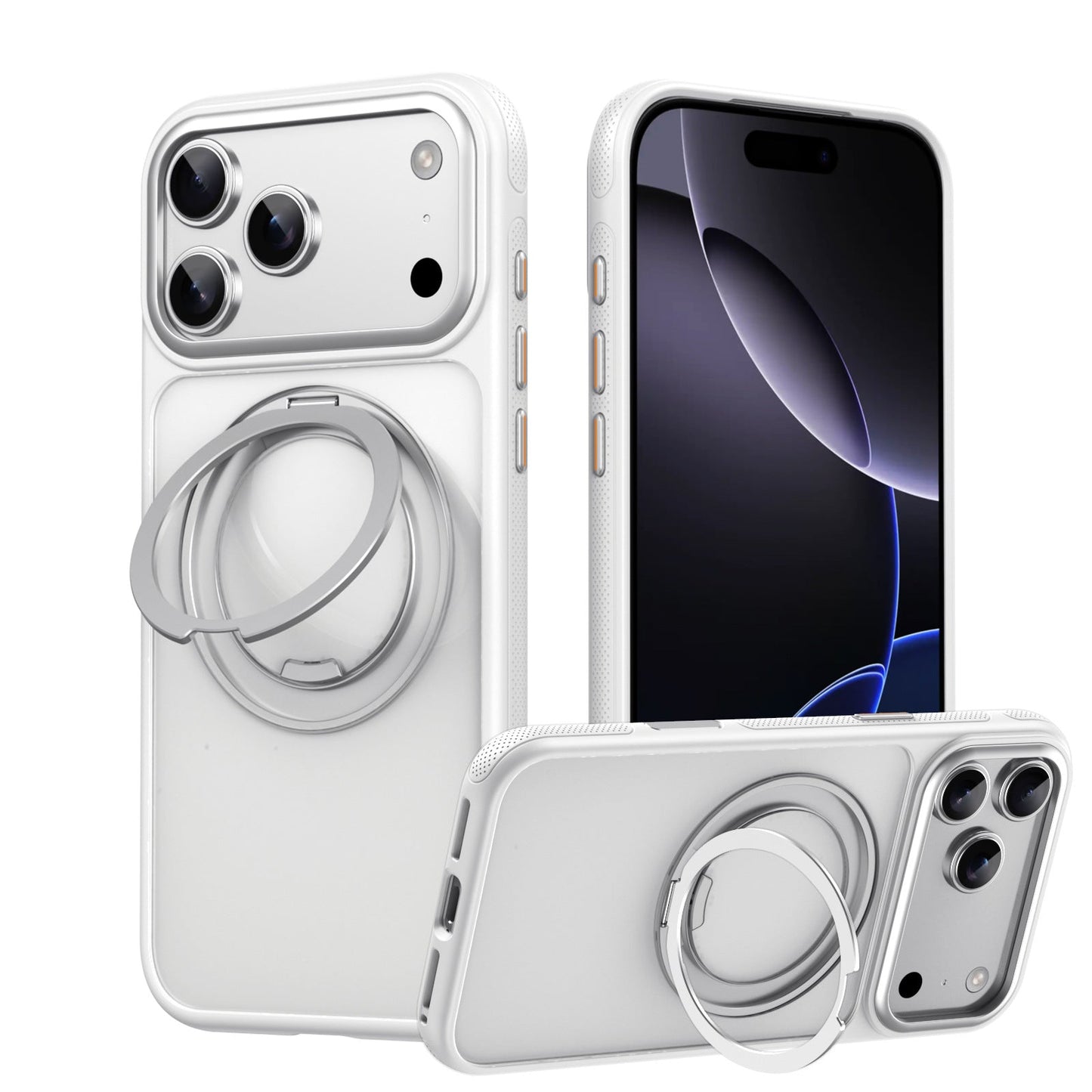 Coque de protection pour téléphone avec support à anneau magnétique rotatif