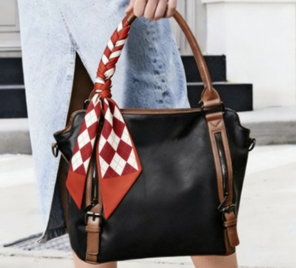 Foulard Imprimé Double Couche - Accessoire Cheveux, Cou & Sac