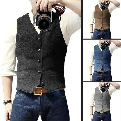 💼 Bureau → Bar | Gilet en Laine Mérinos Premium | Upgrade Élégant Instantané 🍻【60% DE RÉDUCTION】