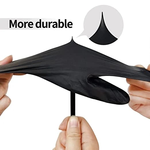 📢📢50 % de réduction !! ⏰100 gants jetables en nitrile noir Outils de sécurité pour le nettoyage domestique