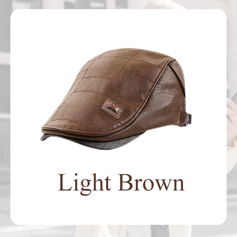Nouveau béret en cuir à la mode