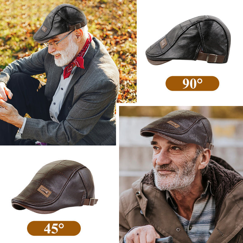 Nouveau béret en cuir à la mode