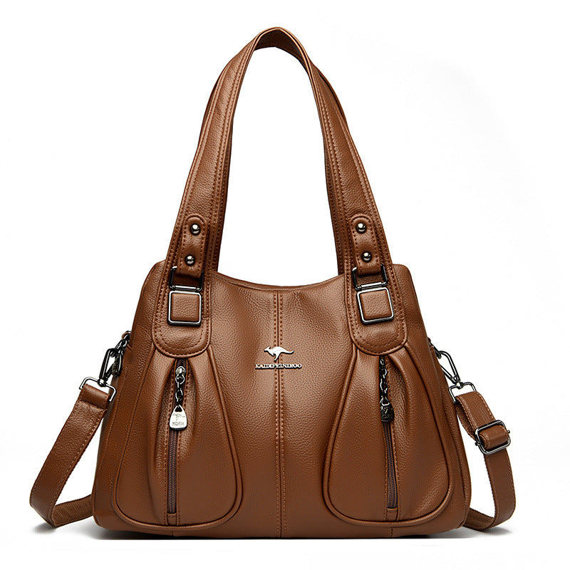 Sac en cuir souple imperméable de grande capacité