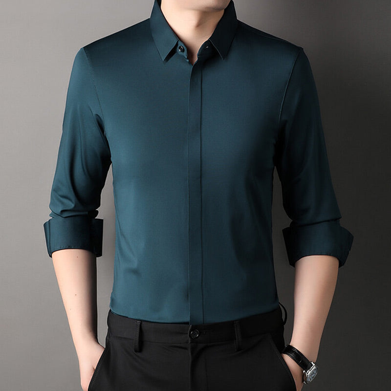 Chemise Habillée Extensible Infroissable pour Hommes🔥【Aucun repassage requis】🔥