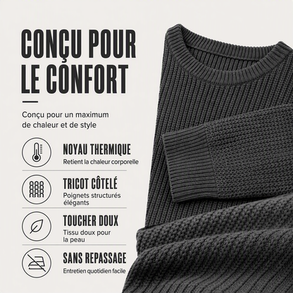 Pull à col rond et à manches longues