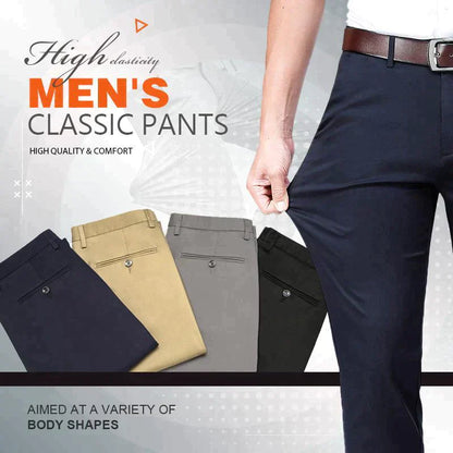 Pantalons classiques à taille haute pour homme