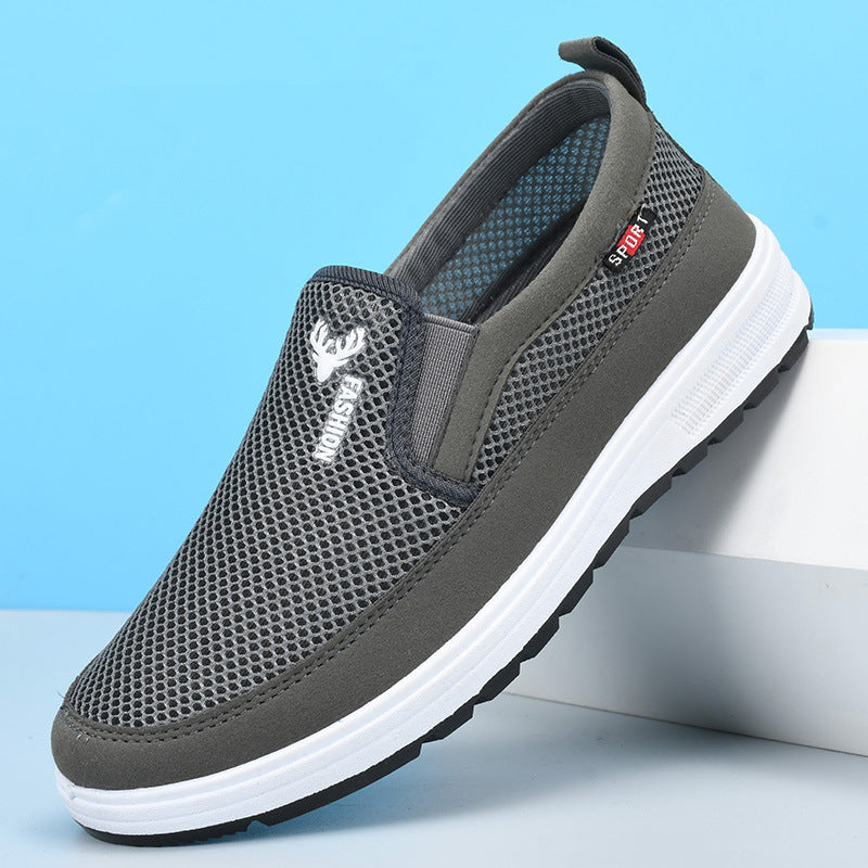 Mocassins antidérapants en tissu pour homme