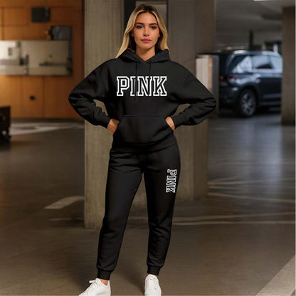 Ensemble unisexe composé d'un sweat à capuche oversize uni et d'un pantalon de jogging